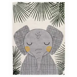 Comparateur de prix : Nattiot Tapis rectangulaire éléphant Junko (120 x 170 cm)