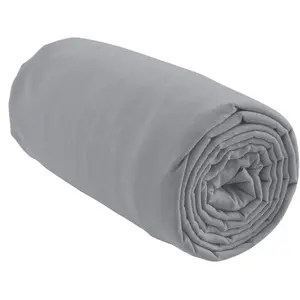 Ateliers du Linge - Drap housse uni bonnet 35 cm gris 90x190 cm pas cher