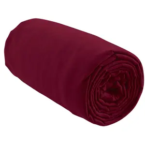 Ateliers du Linge - Drap housse uni bonnet 35 cm grenat 140x190 cm pas cher