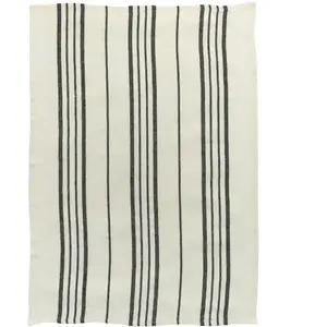 Torchon Rayé Karma ecru/noir 55 x 75 cm Winkler 55 X 75 ECRU/NOIR pas cher