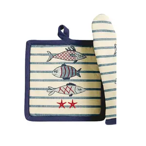 3S. x Home Maison Vivaraise Manique New Pesk Bleu pas cher