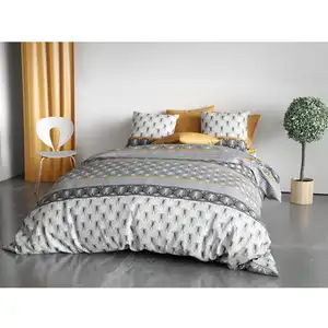 LES ATELIERS DU LINGE Baton Rouge - Parure housse de couette Sakigold multicolore 240x220 cm pas cher