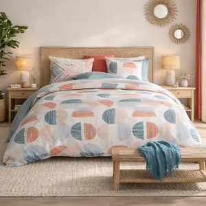 My Home Collection - Parure housse de couette Halley multicolore 240x220 cm pas cher