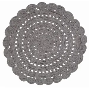 3S. x Home Tapis Rond ALMA Gris