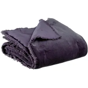 Comparateur de prix : 3S. x Home Maison Vivaraise Plaid uni Fara Raisin