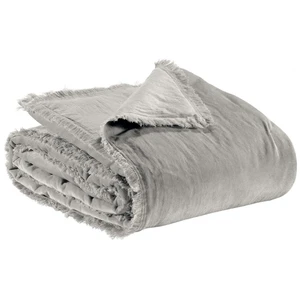 Vivaraise Plaid uni FARA Perle 135 x 200 cm pas cher