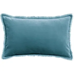 3S. x Home Maison Vivaraise Coussin uni Fara Acier 40 x 65 pas cher