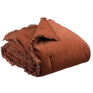 3S. x Home Maison Vivaraise Édredon Fara Caramel 85 x 200 pas cher