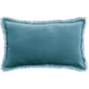 3S. x Home Maison Vivaraise Coussin uni Fara Acier 30 x 50 pas cher