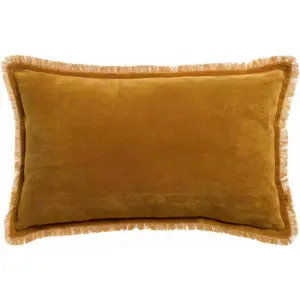 Maison Vivaraise Coussin uni Fara Safran 30 x 50 pas cher