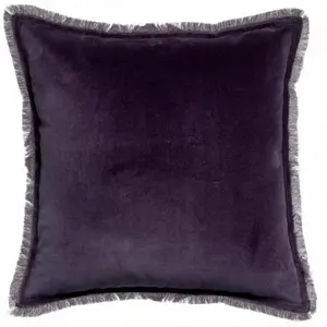 3S. x Home Maison Vivaraise Coussin uni Fara Raisin 45 x 45 pas cher