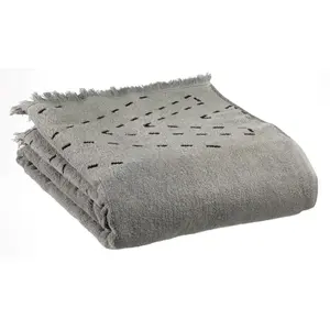 3S. x Home Drap de bain Julia Gris pas cher