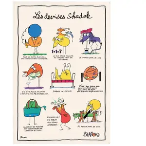 Comparateur de prix : 3S. x Home Winkler - Torchon Shadoks Les devises ecru 48 x 72 cm Winkler