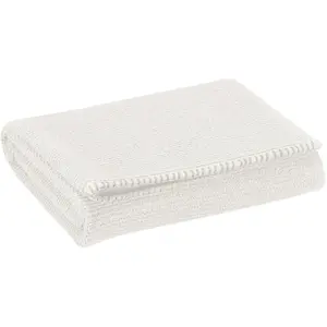 Maison Vivaraise Serviette de toilette Bora Neige 50 x 100 pas cher