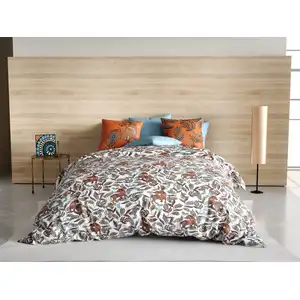Housse De Rêve Parure de couette 100% Coton 57 fils Savane : Taille - 240 x 260 cm 240 x 260 cm pas cher
