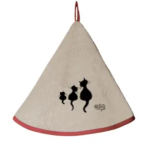 Maison Vivaraise Essuie Mains Dubout 3 Chats Ficelle 0 X 60 pas cher