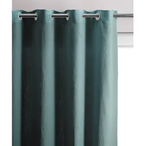 3S. x Home Rideau en lin Stonewashed Zeff Prusse pas cher