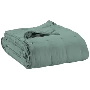 Jeté de lit Zeff Vert de gris 240x260cm