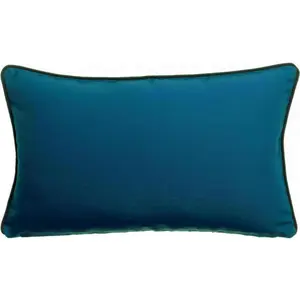 3S. x Home Maison Vivaraise Coussin uni Alga outdoor Indigo 30 x 50 pas cher