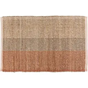 DeclikDeco Maison Vivaraise Tapis rectangulaire Terracotta  Karan pas cher