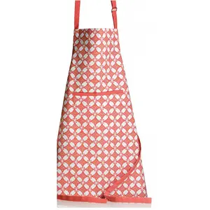 3S. x Home Tablier de cuisine enduit Fatou recyclé Corail pas cher