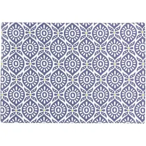 Winkler Maison Vivaraise Set de table enduit Citrus recyclé Cobalt 33 x 48 pas cher