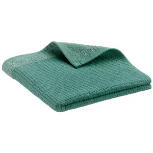 3S. x Home Drap de douche recyclé Abby Emeraude pas cher
