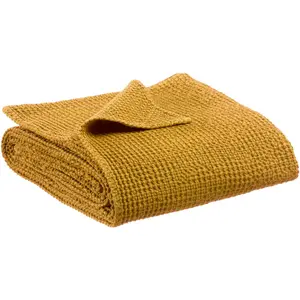 3S. x Home Maison Vivaraise Jeté recyclé Maia Safran 180 x 260 pas cher