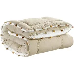 3S. x Home Édredon uni Gastounet Sienne 160 x 160 pas cher