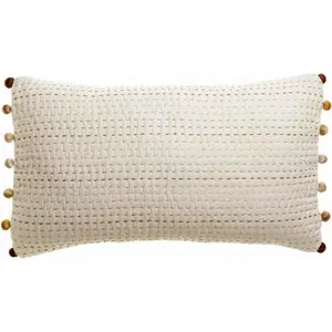 3S. x Home Maison Vivaraise Coussin uni Gastounet Sienne 30 x 50 pas cher