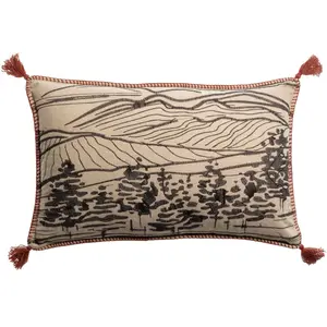 Comparateur de prix : 3S. x Home Maison Vivaraise Coussin brodé Dusko Sienne 40 x 65