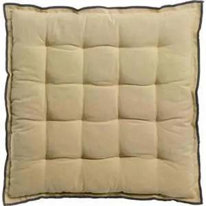 3S. x Home Galette de chaise Grace recyclée Camel pas cher