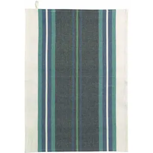 DeclikDeco Torchon recyclé YUNA Marine/naturel 50 x 70