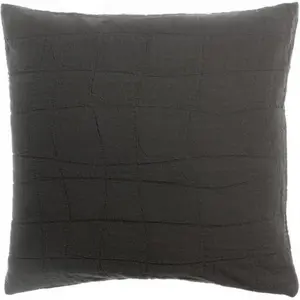 3S. x Home Maison Vivaraise Coussin recyclé Titou Carbone 45 x 45 pas cher