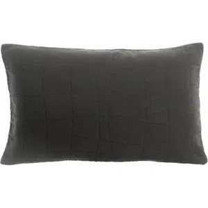 3S. x Home Maison Vivaraise Coussin recyclé Titou Carbone 30 x 50 pas cher