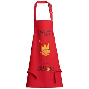 Comparateur de prix : Winkler Tablier de cuisine enfant Shadok Roi Chef Rouge 52 x 63