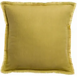 3S. x Home Maison Vivaraise Coussin uni Laly Gold 45 x 45 pas cher