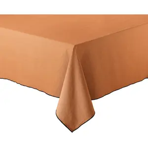 Winkler Maison Vivaraise Nappe recyclée Grace Caramel 140 x 140 pas cher