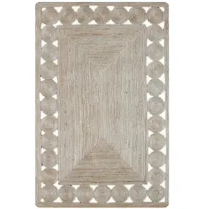 3S. x Home The Rug Republic - Tapis en jute naturelle Begonia 230 x 160 cm pas cher