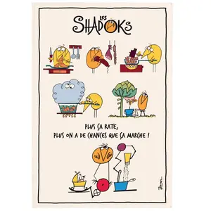 Comparateur de prix : 3S. x Home Winkler - Torchon Shadoks en cuisine ecru 48 x 72 cm Winkler
