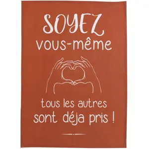 Winkler Maison Vivaraise Torchon Vous-même Rouge 50 x 70 pas cher