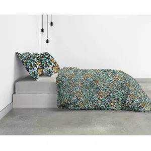 My Home Collection - Parure housse de couette Telma verte 240x220 cm pas cher