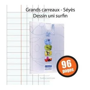 Clairefontaine Calligraphe Cahier 24x32 travaux pratiques 96 pages plus besoin de protège cahier pas cher
