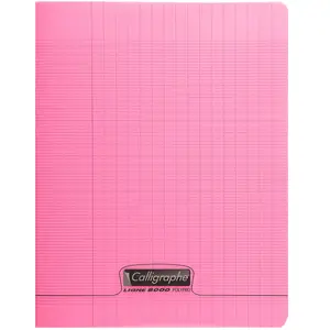 CLAIREFONTAINE Calligraphe Cahier Piqué Polypro Rose 17 x 22 cm 96 Pag... pas cher