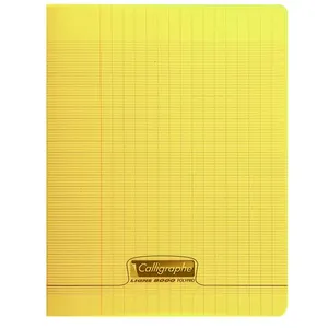 Clairefontaine Cahier polypro jaune CALLIGRAPHE 17x22 60p Grands carreaux séyès 90g pas cher