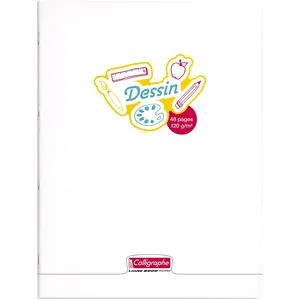 Clairefontaine Cahier de dessin CALLIGRAPHE polypro 24x32 uni 120g 48p pas cher