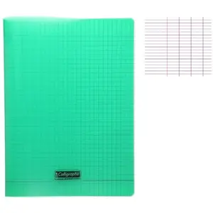 Clairefontaine Cahier polypro 24x32 192p grands carreaux seyes vert calligraphe pas cher