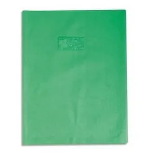 Clairefontaine Calligraphe Protège-cahier Grain Cuir 20/100ème 17x22 vert clair. pas cher