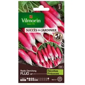 Graines de radis variété "Fluo HF1" Vilmorin semis de décembre à avril