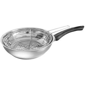 Baumalu - Poêle à friture avec panier induction grise - D.26 cm T.U pas cher